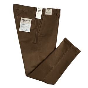 Kenneth Cole Reaction Men's 34x32 Corduroy Dress Pant Slim Fit Stretch Camel NEW